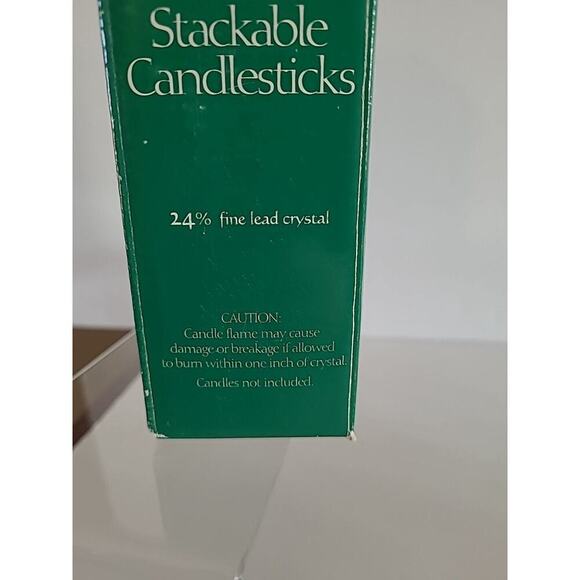 The American Crystal Collection 6 Stackable Candlesticks USA Made - Picture 4 of 6